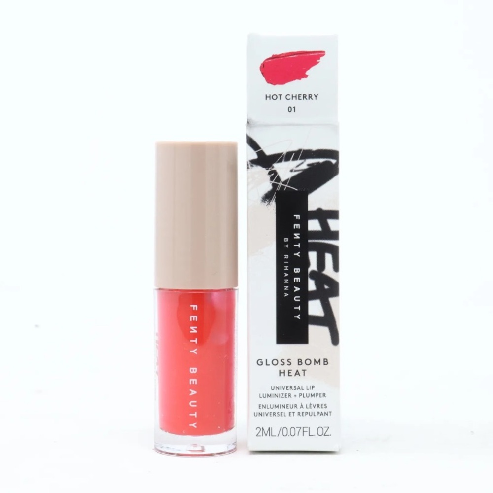 💎 FENTY BEAUTY Rihanna Hot Cherry Gloss Bomb Heat Universal Lip Luminizer NIB